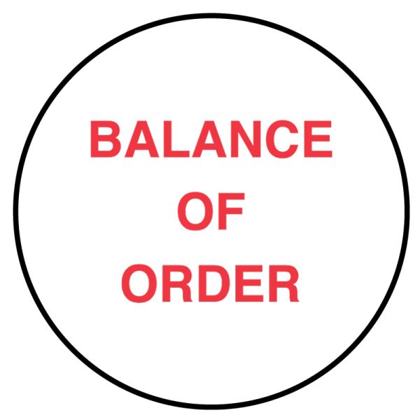 Balance Label Medical Use Labels - BALANCE OF ORDER, Medication Instruction Label, 3 ...