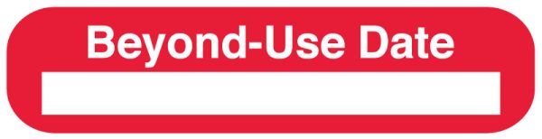 Medical Use Labels - BEYOND USE, Medication Instruction Label, 1-5/8" x 3/8"