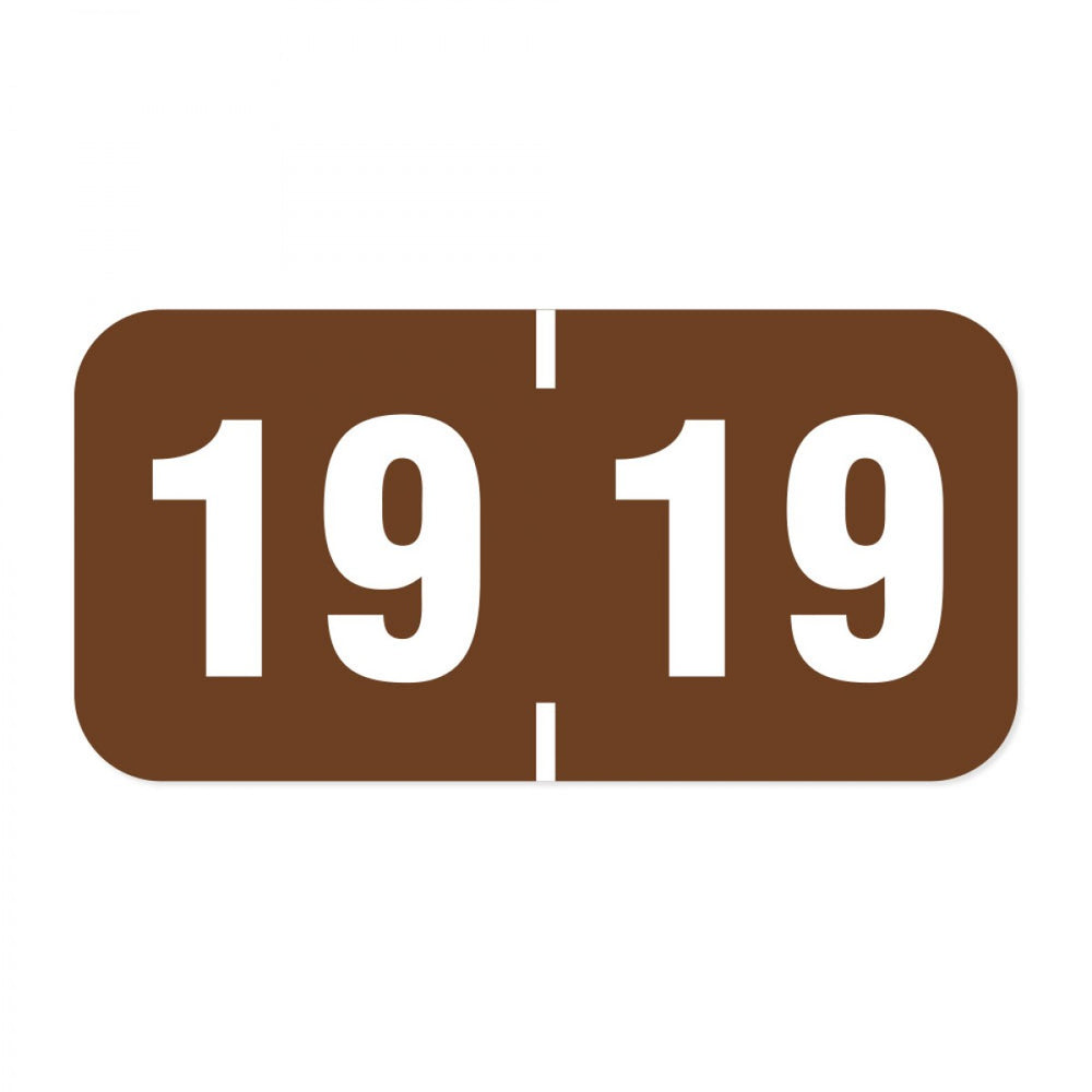Color: Brown Dimensions: 1-1/2" X 3/4" Before Folding Permanent Adhesive Quantity: 500/Roll