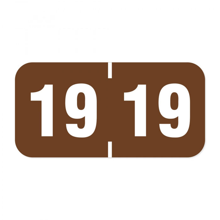 Color: Brown Dimensions: 1-1/2" X 3/4" Before Folding Permanent Adhesive Quantity: 500/Roll