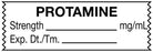 Medical Use Labels - Anesthesia Tape, Protamine mg/mL, 1-1/2" x 1/2"