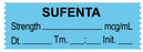 Medical Use Labels - Anesthesia Tape, Sufenta mcg/mL, Date Time Initial, 1-1/2" x 1/2"