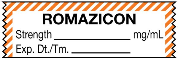 Medical Use Labels - Anesthesia Tape, Romazicon mg/mL, 1-1/2" x 1/2"