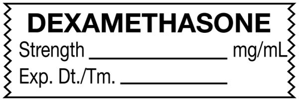 Medical Use Labels - Anesthesia Tape, Dexamethasone mg/mL, 1-1/2" x 1/2"