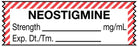 Medical Use Labels - Anesthesia Tape, Neostigmine mg/mL, 1-1/2" x 1/2"