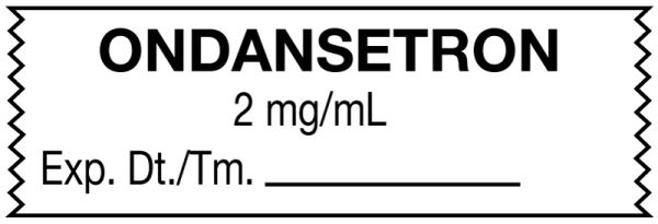 Medical Use Labels - Anesthesia Tape, Ondansetron 2 mg/mL, 1-1/2" x 1/2"