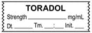 Medical Use Labels - Anesthesia Tape, Toradol mg/mL, Date Time Initial, 1-1/2" x 1/2"