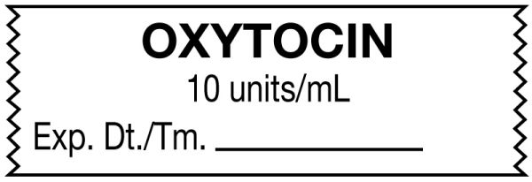 Medical Use Labels - Anesthesia Tape, Oxytocin 10 units/mL, 1-1/2" x 1/2"
