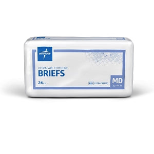 Medline Ultracare Adult Incontinence Briefs - Ultracare Cloth-Like Adult Incontinence Briefs, Size M, for Waist Size 32"-44" - ULTRACAREMD