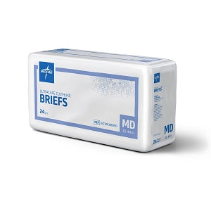 Medline Ultracare Adult Incontinence Briefs - Ultracare Cloth-Like Adult Incontinence Briefs, Size M, for Waist Size 32"-44" - ULTRACAREMD