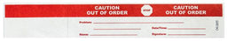 Medical Use Labels - OUT OF ORDER Tyvek Status Band,12" x 2"