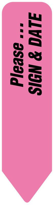 Medical Use Labels - Uniarrow Message Flags-Sign & Date
