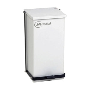 UMF Medical Foot Operated Waste Cans - Foot-Operated Waste Can, 32 qt., White - 1474W