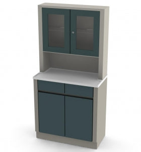 UMF Medical Treatment and Supply Cabinets - 2-Section Supply Cabinet, 32" W x 65" H - 6117