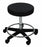 UMF Medical Exam Stools - Screw-Top Padded Stool with 5-Leg Plastic Base and Foot Ring, No Back, 335 lb. Weight Capacity - 6763