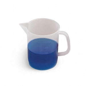 United Scientific Graduated Short Form Beakers with Handle - Short Form Beaker with Handle, Polypropylene, 1000 mL - 81122