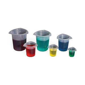 United Scientific Tri-Corner Beakers - Tri-Corner Beaker Set, Polypropylene, Set of 6, 50 mL, 100 mL, 250 mL, 400 mL, 800 mL and 1000 mL - BTCST30
