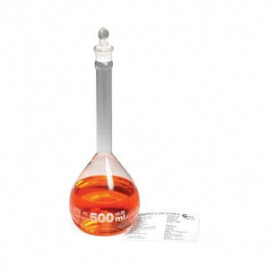 United Scientific Class A Glass Volumetric Flasks with Stopper - Class A Volumetric Flask with Stopper, Batch-Certified, 25 mL - FG5640-25