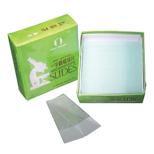 United Scientific Glass Frosted-End Microscope Slides - Glass Microscope Slide with Frosted End, 75 mm x 25 mm, 72/Pack - MSLF01