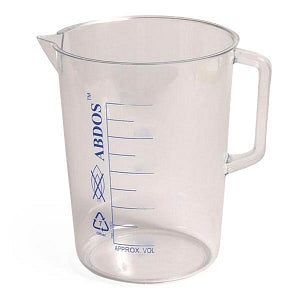 United Scientific Supplies, Inc. Plastic Beakers with Printed Graduations - Graduated Beaker with Handle, Polymethylpentene, 5000 mL, 2/Pack - P50907