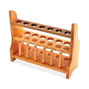 United Scientific Wooden Test Tube Rack - RACK, TEST TUBE, WOODEN, 13-TUBE, EA - TTHW04