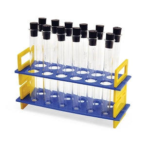 United Scientific Glass Test Tube Rack Set - Test Tube Rack with 24mL Glass Tubes and Rubber Stoppers - TTRSET