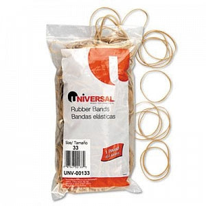 Universal Rubber Bands - Size 33 (3-1/2"L x 1/8"W) Beige Rubber Bands, 1-lb. Bag - 00133