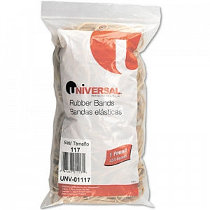 Universal Rubber Bands - Size 117 (7"L x 1/8"W) Beige Rubber Bands, 1-lb. Bag - 01117