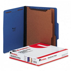 Universal Pressboard Classification Folders - Pressboard Classification Folders, Letter, Six-Section, Cobalt Blue - 10301