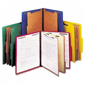 Universal Pressboard Classification Folders - Pressboard Classification Folders, Letter, Six-Section, Cobalt Blue - 10301