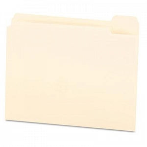 Universal Products Manila File Folders - File Folders, Manila, 1/5 Cut Assorted, Two-Ply Top Tab, Letter, 100/Box - 16115