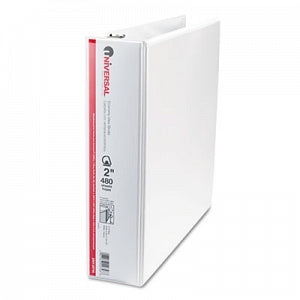 Universal Products Economy Ring View Binders - Slant-Ring Economy View Binder, White, 2" Capacity - 20746