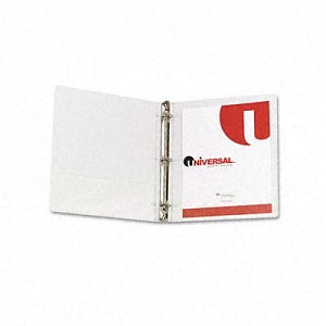 Universal Products Universal Economy Round Ring View Binders - White 1" Capacity Economy Round-Ring View Binder, 8-1/2" x 11" - 20962