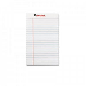 Universal Products Perforated Edge Writing Pads - White 5" x 8" Ruled Perforated Edge Writing Pads - 46300