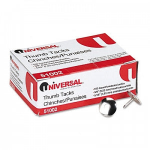 Universal Silver Steel Thumb Tacks - Silver 0.31" Steel Thumb Tacks - 51002