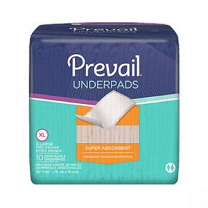First Quality Products Prevail Fluff Underpads - Prevail Super-Absorbent Disposable Underpad, 30" x 30", 10/Pack - UP-100