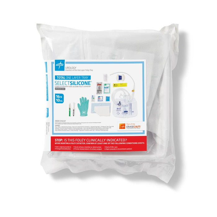 100% Silicone 1-Layer Foley Catheter Tray with Drain Bag