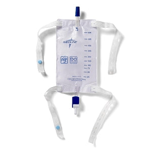Medline Leg Bag with Flip Drain - Urinary Leg Bags with Elastic Straps, Flip-Drain Spout, Size M, 20-oz. - URO5454