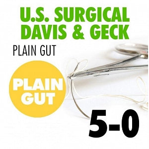 Medtronic Plain Gut Surgical Sutures - Plain Gut Suture, Size 2/0, 30", GS-24 Needle - CG853