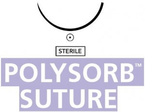 Medtronic Violet Polysorb Sutures - Polysorb Suture, Violet, Size 0, 36", GS-21 Needle - CL-924