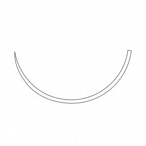 Medtronic Undyed Polysorb Sutures - Polysorb Suture, 1/0, 36", Undyed, GS-25 - CL-975