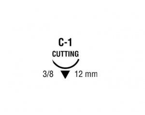 Medtronic Undyed Mild Chromic Gut Sut - Chromic Gut Suture, Mild, 6/0, 18", Undyed, HE-7 - G-3756K