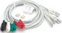 Burdick ECG Patient Cables - Replacement Lead Set, AHA, Limb Leads with Clips, for WAM or AM12, Gray - 9293-047-62