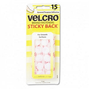 Velcro Usa, Inc. VELCRO® Brand Sticky Back Hook-and-Loop Fasteners - Sticky-Back Hook-and-Loop Fasteners, 5/8" dia., White - 90070