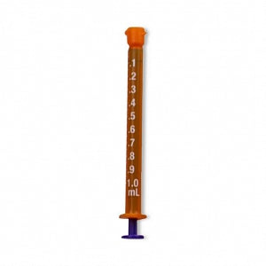 Vesco Medical LLC Vesco ENFit-Tip Syringes - Amber ENFit Low Dose Tip Syringe, Nonsterile, 1 mL - VED-601AB