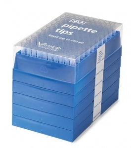 VistaLab Stacked Rack Nonsterile Tips - Stacked Rack Nonsterile Tip with Trace Metal, 5 Layers, 250 uL - 9025