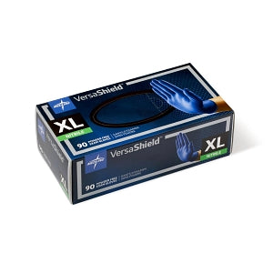 Medline VersaShield Powder-Free Nitrile Exam Gloves - VersaShield Fully Textured Powder-Free Nitrile Exam Gloves, Size XL - VS311XL