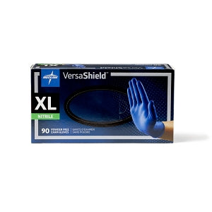 Medline VersaShield Powder-Free Nitrile Exam Gloves - VersaShield Fully Textured Powder-Free Nitrile Exam Gloves, Size XL - VS311XL