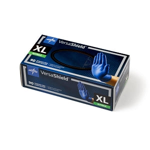 Medline VersaShield Powder-Free Nitrile Exam Gloves - VersaShield Fully Textured Powder-Free Nitrile Exam Gloves, Size XL - VS311XL