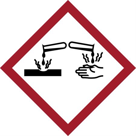 GHS Corrosive Labels 0.625" - Vinyl